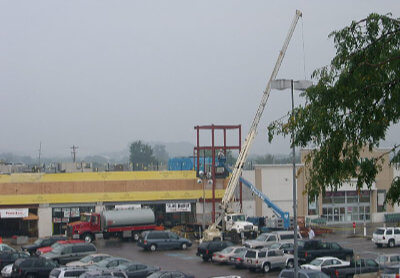 Shannon Construction working on Cranberry Mall facade update