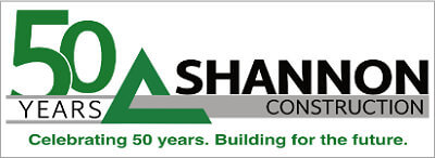 Shannon Construction celebrating 50 years logo