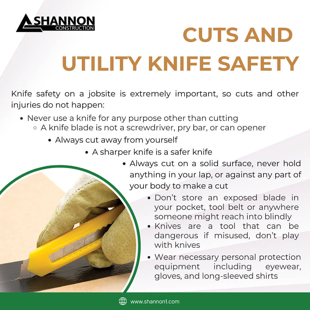 Shannon Safety Tip: Cuts and Utility Knife Safety