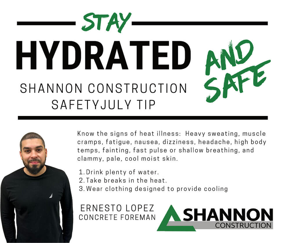 Shannon Safety Tip: Stay Hydrated and Safe