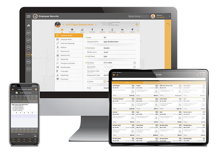 HH2 Software shown on desktop, tablet and phone screens