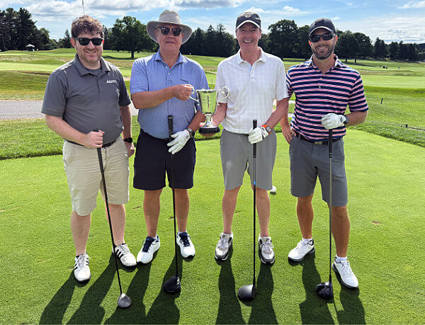 Shannon Construction team with clients Gerry Dudley and Scott Smith for the Sewickley Academy’s Hansen Cup