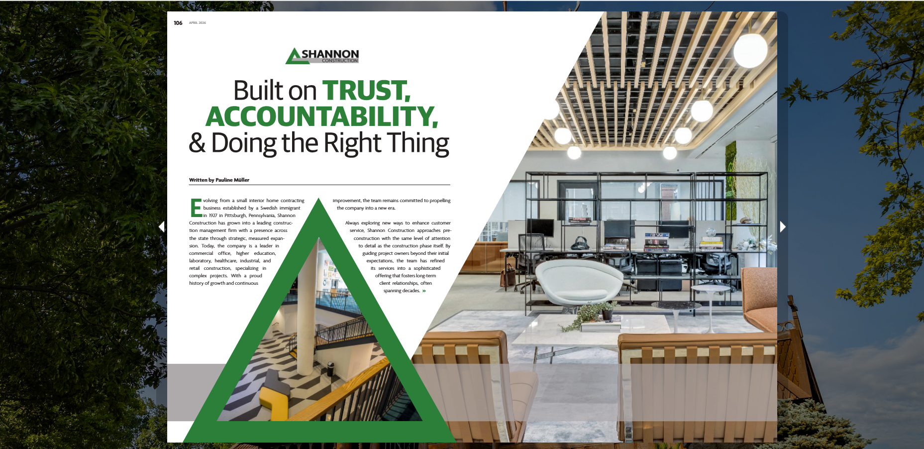 Construction in Focus Magazine Feature