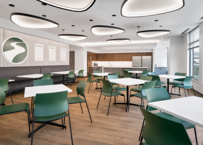 Seubert & Associates employee café renovated by Shannon Construction in Pittsburgh