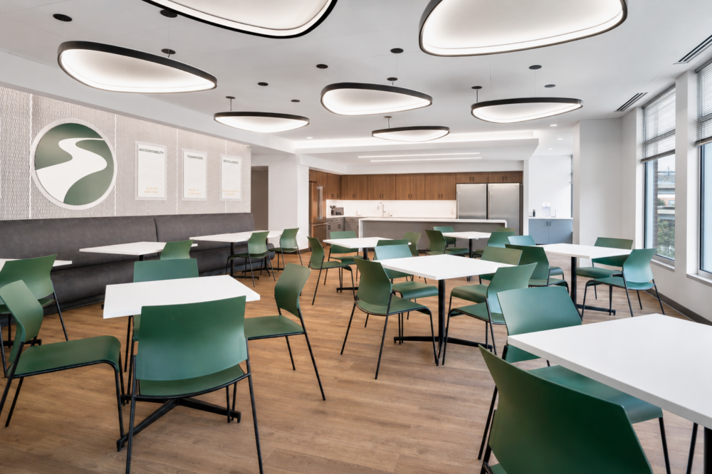 Seubert Kitchen Seubert & Associates employee café renovated by Shannon Construction in Pittsburgh