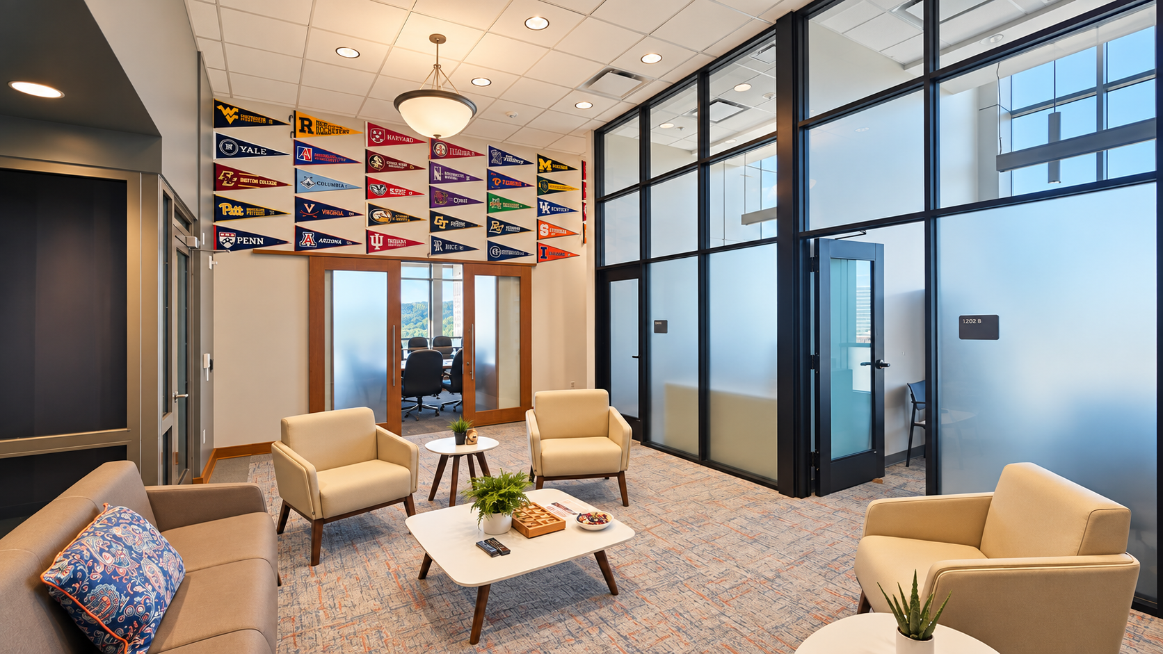 Duquesne University Honors College office and lounge renovation in Des Places Residence Hall